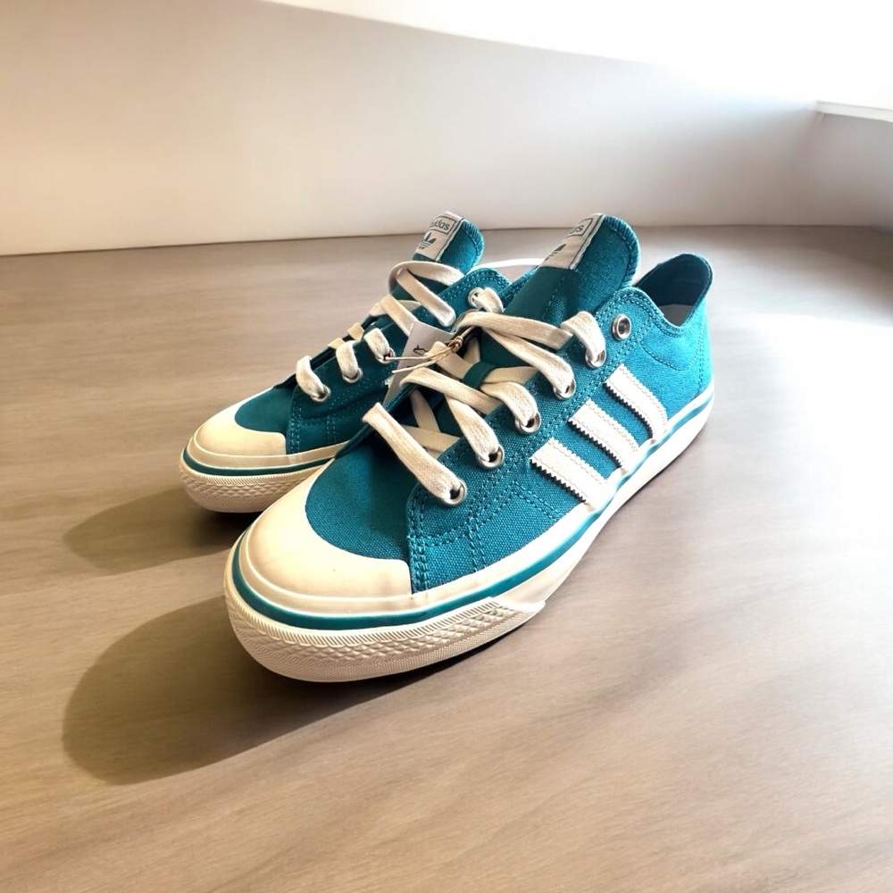 Adidas Rizza NR 74 Blue and White Sneakers Retro Style Men’s Size 7.5 New No Box